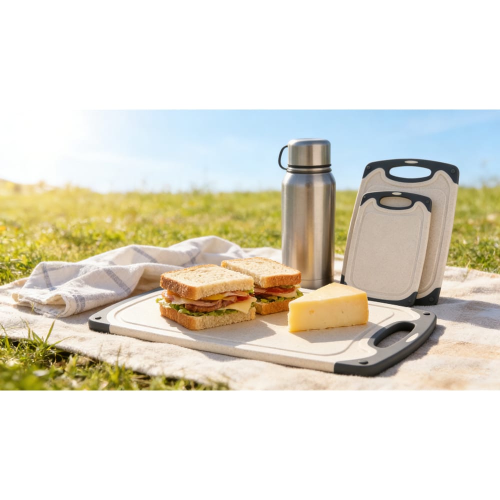 Set tocatoare cu suport MYRIA MC4071, 3 buc, plastic, bej