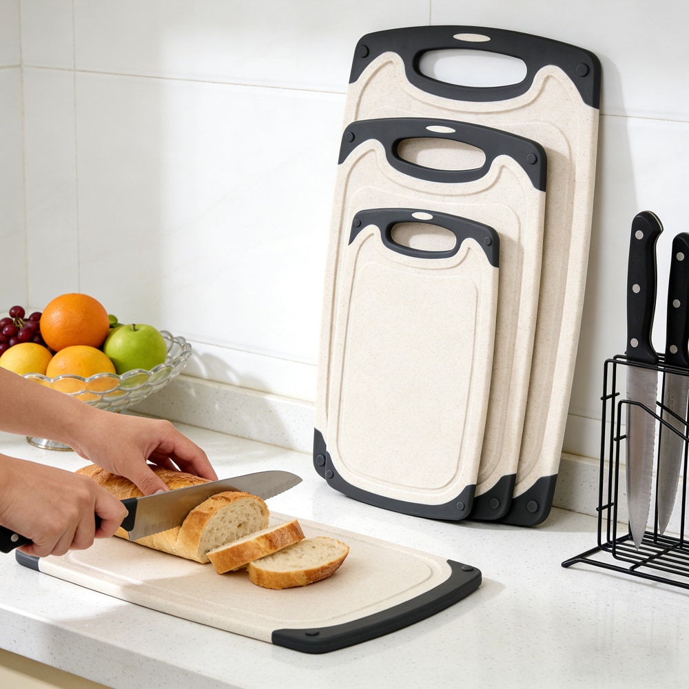 Set tocatoare cu suport MYRIA MC4071, 3 buc, plastic, bej