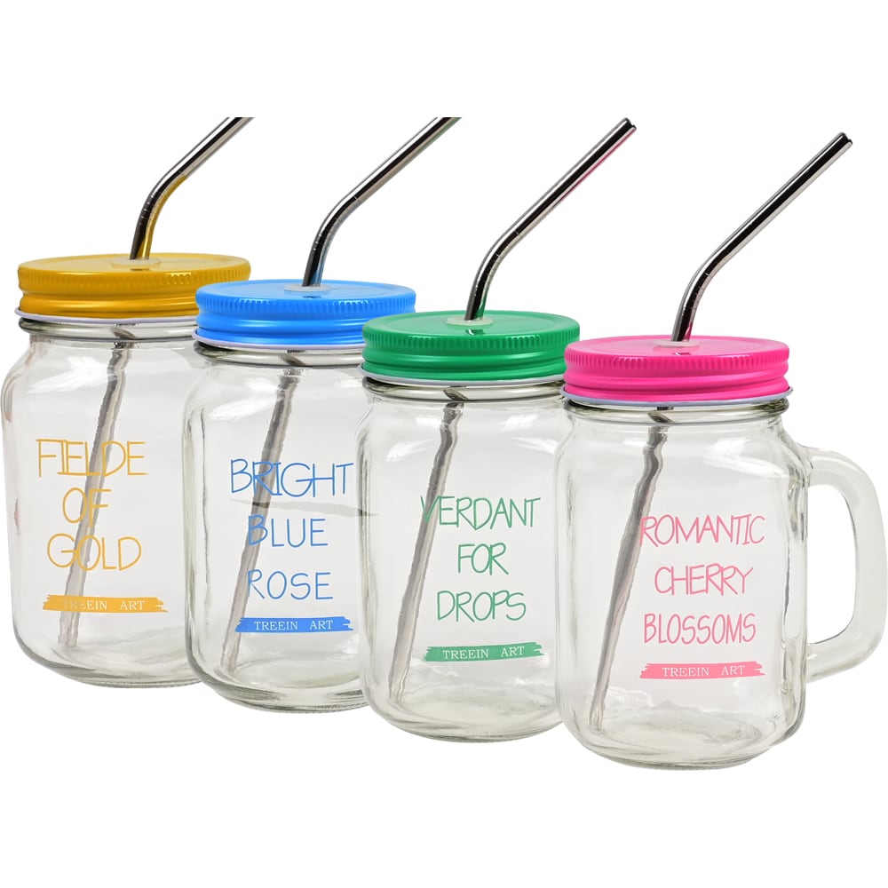 Set cani cocktail MYRIA MC4095, 4 piese, 500ml, transparent