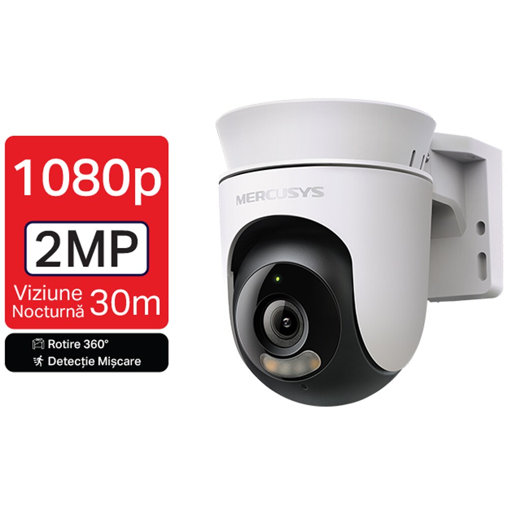 Camera IP Wireless MERCUSYS MC500, 1080p, IR, NightVision, alb