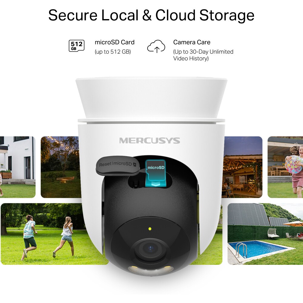Camera IP Wireless MERCUSYS MC500, 1080p, IR, NightVision, alb