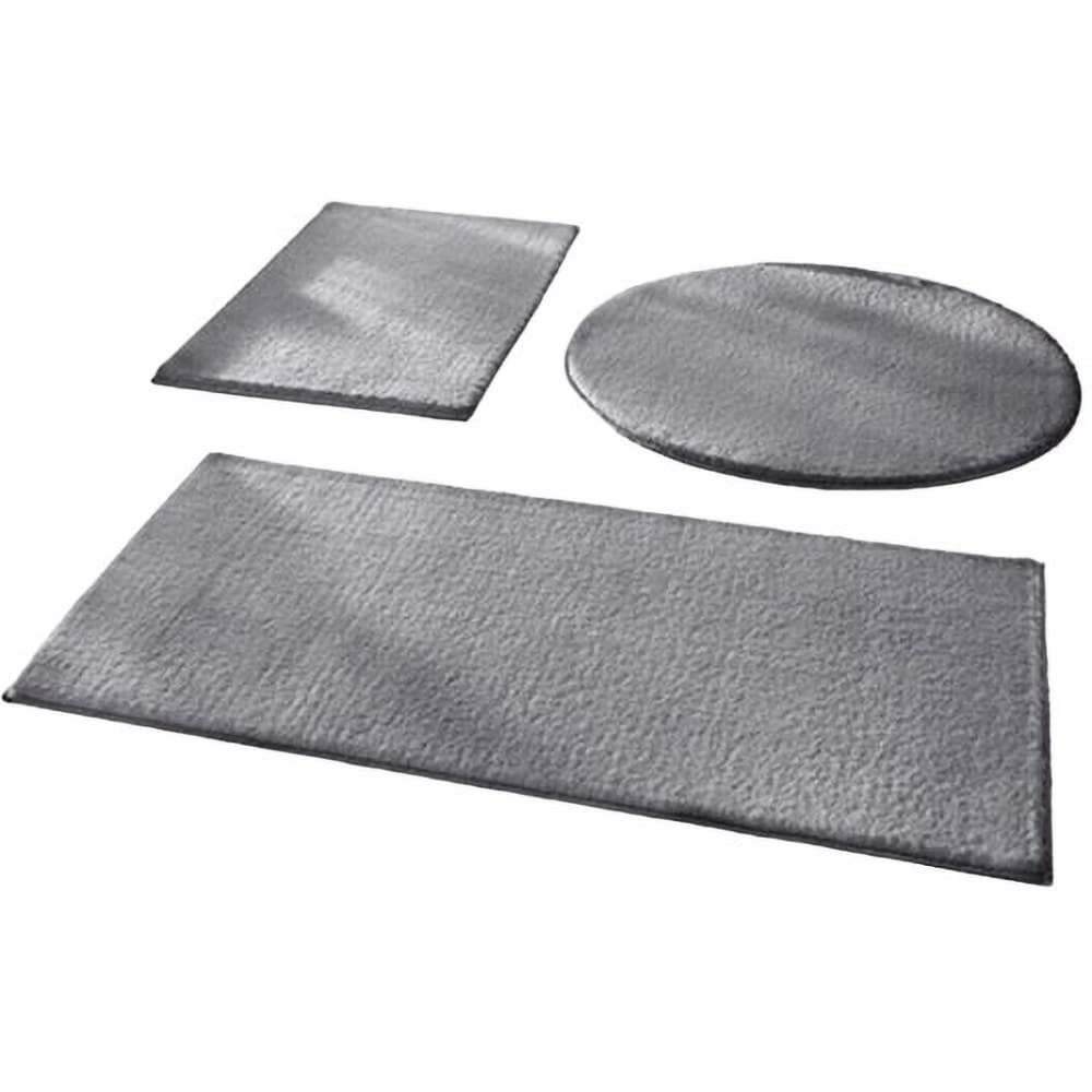 Set 3 covorase baie Mila Home, 50 x 90 cm, 50 x 60 cm, 50 x 50 cm, gri