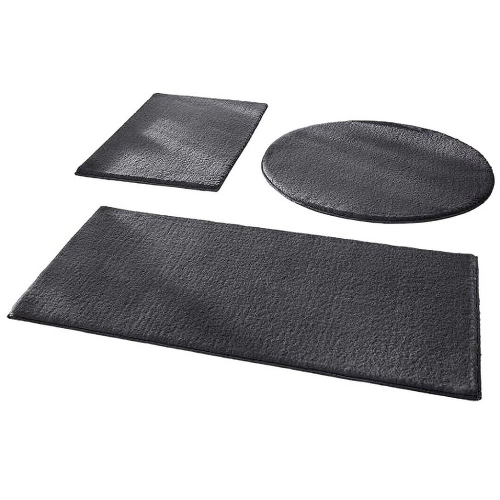 Set 3 covorase baie Mila Home, 50 x 90 cm, 50 x 60 cm, 50 x 50 cm, antracit