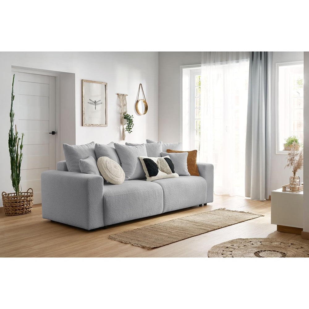 Canapea extensibila Livigno, 3 locuri, 235 x 93 x 100 cm, gri