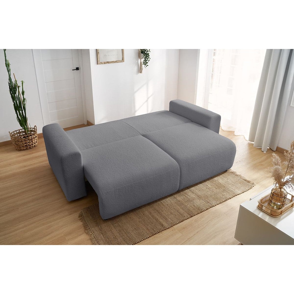 Canapea extensibila Livigno, 3 locuri, 235 x 93 x 100 cm, antracit