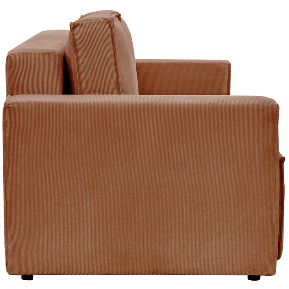Canapea extensibila Cloud, 3 locuri, lada depozitare, 240 x 85 x 87 cm, caramiziu