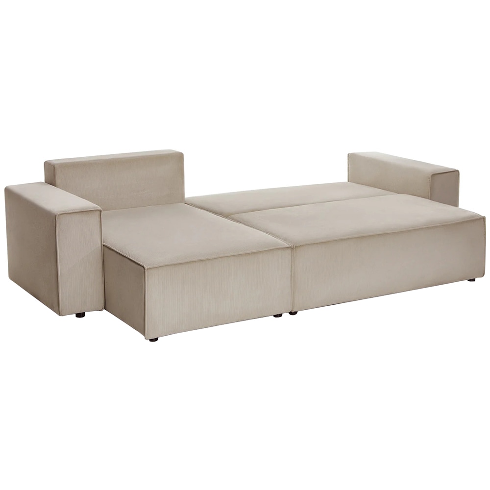 Coltar extensibil Cloud, 3 locuri, lada depozitare, 275 x 85 x 145 cm, bej