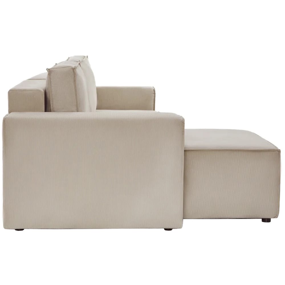 Coltar extensibil Cloud, 3 locuri, lada depozitare, 275 x 85 x 145 cm, bej