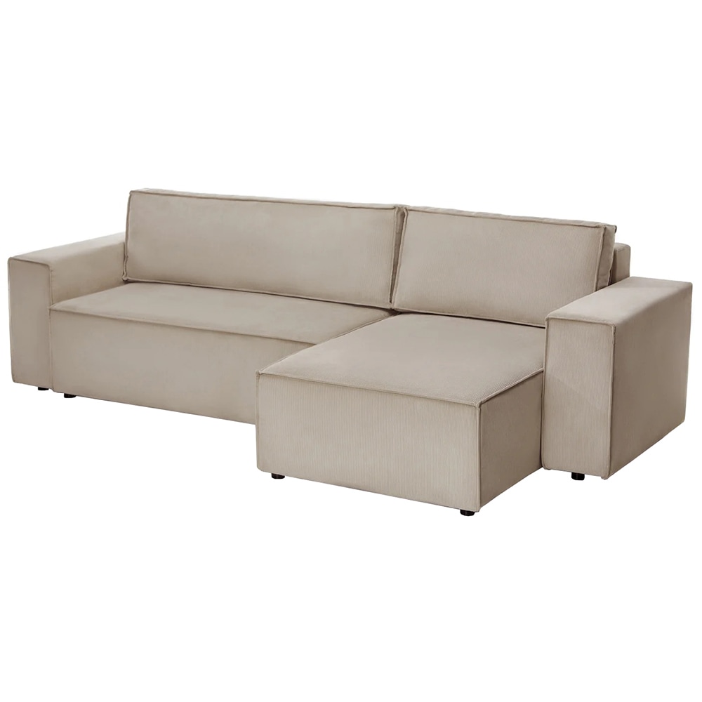 Coltar extensibil Cloud, 3 locuri, lada depozitare, 275 x 85 x 145 cm, bej