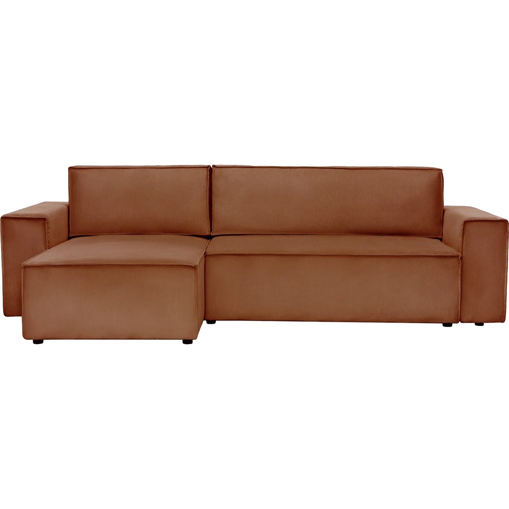 Coltar extensibil Cloud, 3 locuri, lada depozitare, 275 x 85 x 145 cm, caramiziu