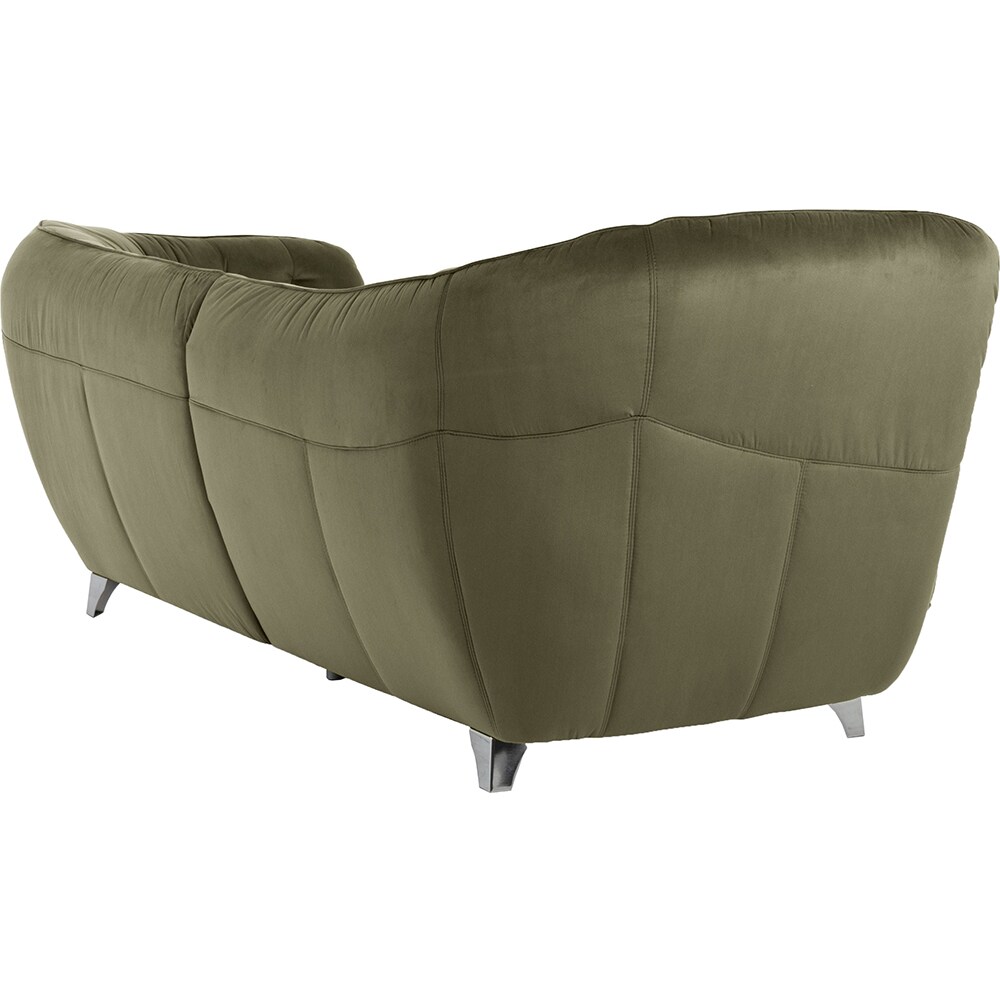 Canapea fixa dreapta Georgia Velvet F608, 3 locuri, 256 x 115 x 98 cm, oliv