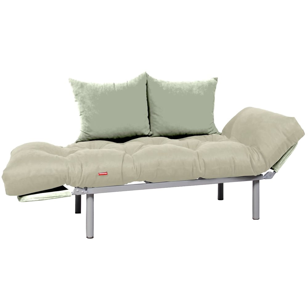 Canapea extensibila Kombin, 2 locuri, 140 x 70 x 60 cm, crem