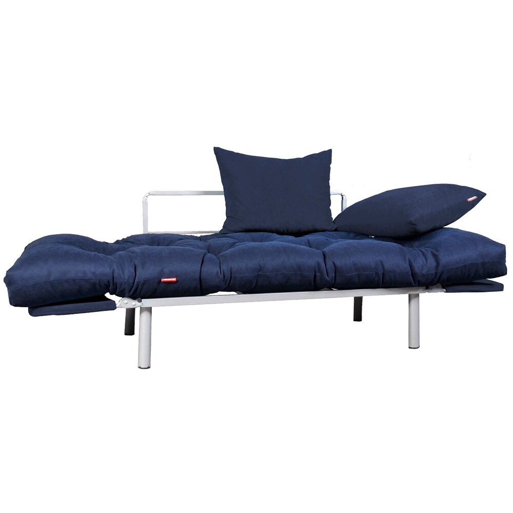 Canapea extensibila Kombin, 2 locuri, 140 x 70 x 60 cm, albastru inchis