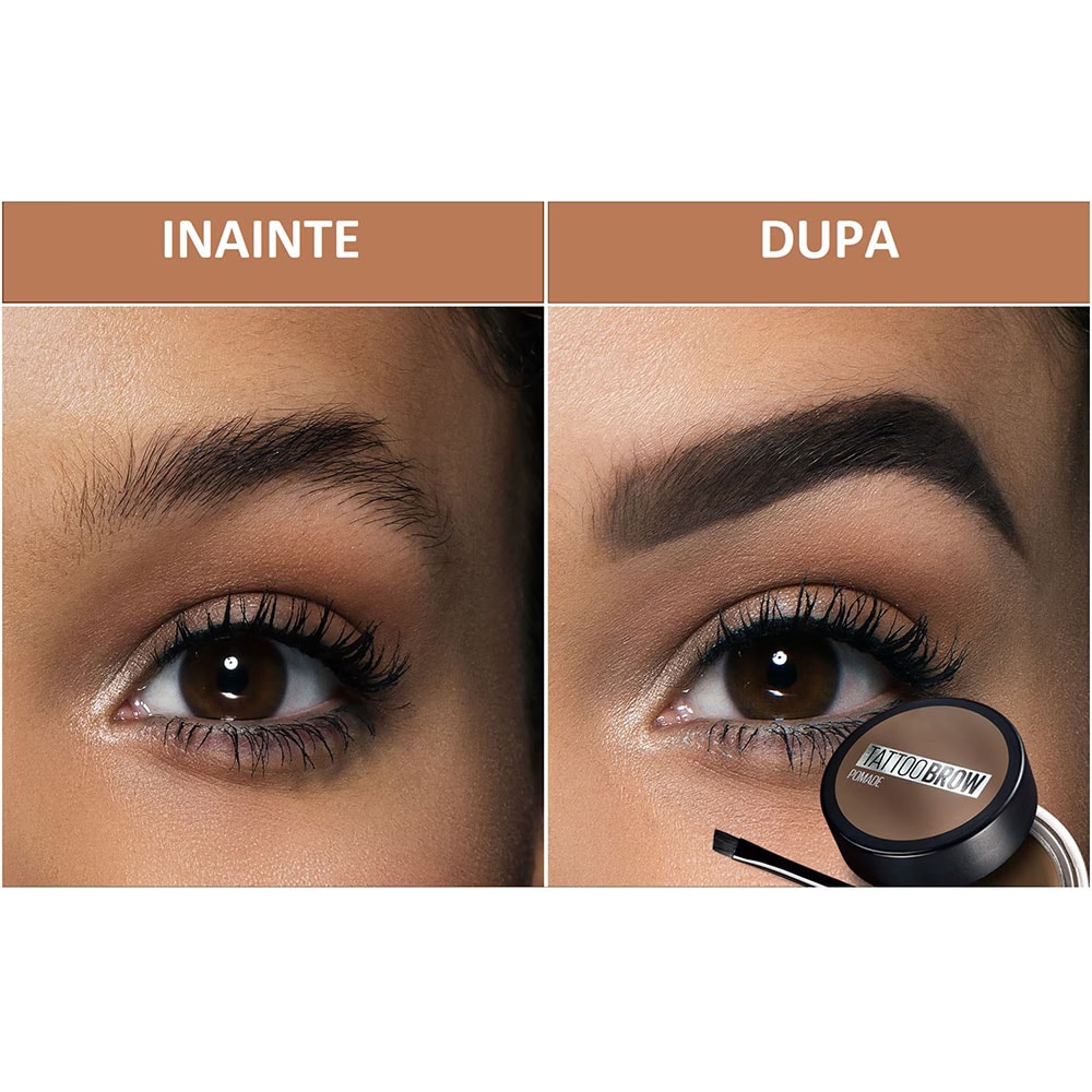 Pomada pentru sprancene MAYBELLINE NEW YORK Tattoo Brow, 03 Medium, 4ml