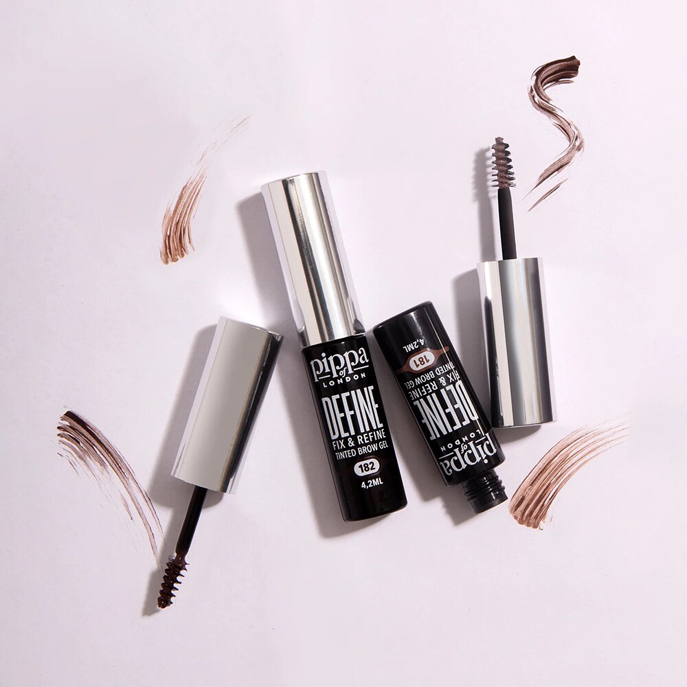 Gel pentru sprancene PIPPA OF LONDON Define Tinted, 182 Dark Cocoa, 4.2ml