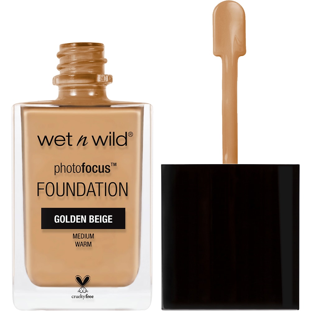 Fond de ten WET N WILD Photo Focus Foundation, Golden Beige, 30ml