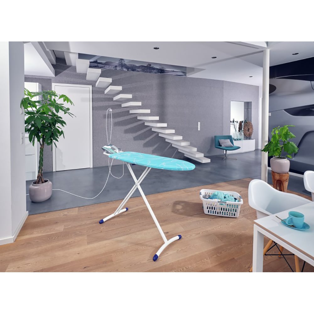Masa de calcat LEIFHEIT AirBoard M Solid Plus 404315, alb-albastru