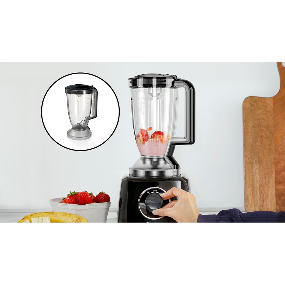 Robot de bucatarie BOSCH MultiTalent 3 MCM3231B, vas 2.3l, blender 1.5l, 800W, 2 trepte viteza, negru