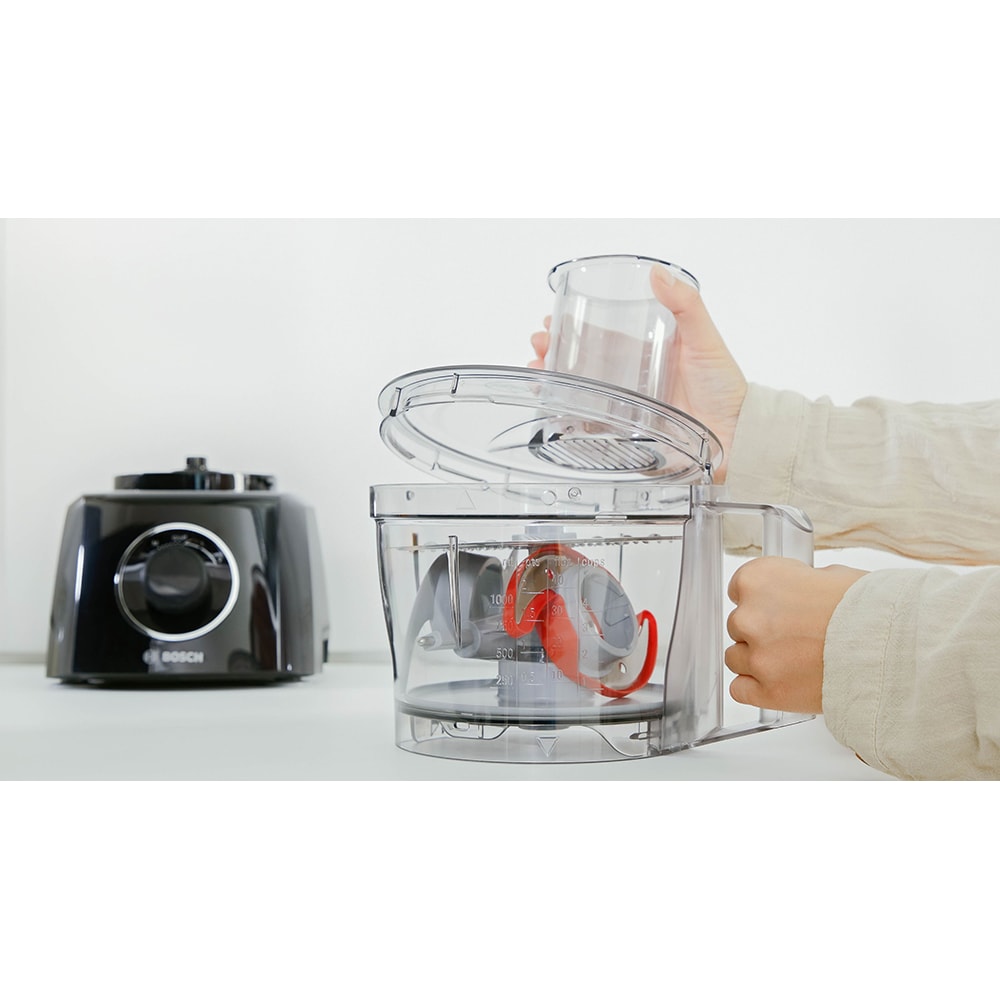 Robot de bucatarie BOSCH MultiTalent 3 MCM3231B, vas 2.3l, blender 1.5l, 800W, 2 trepte viteza, negru