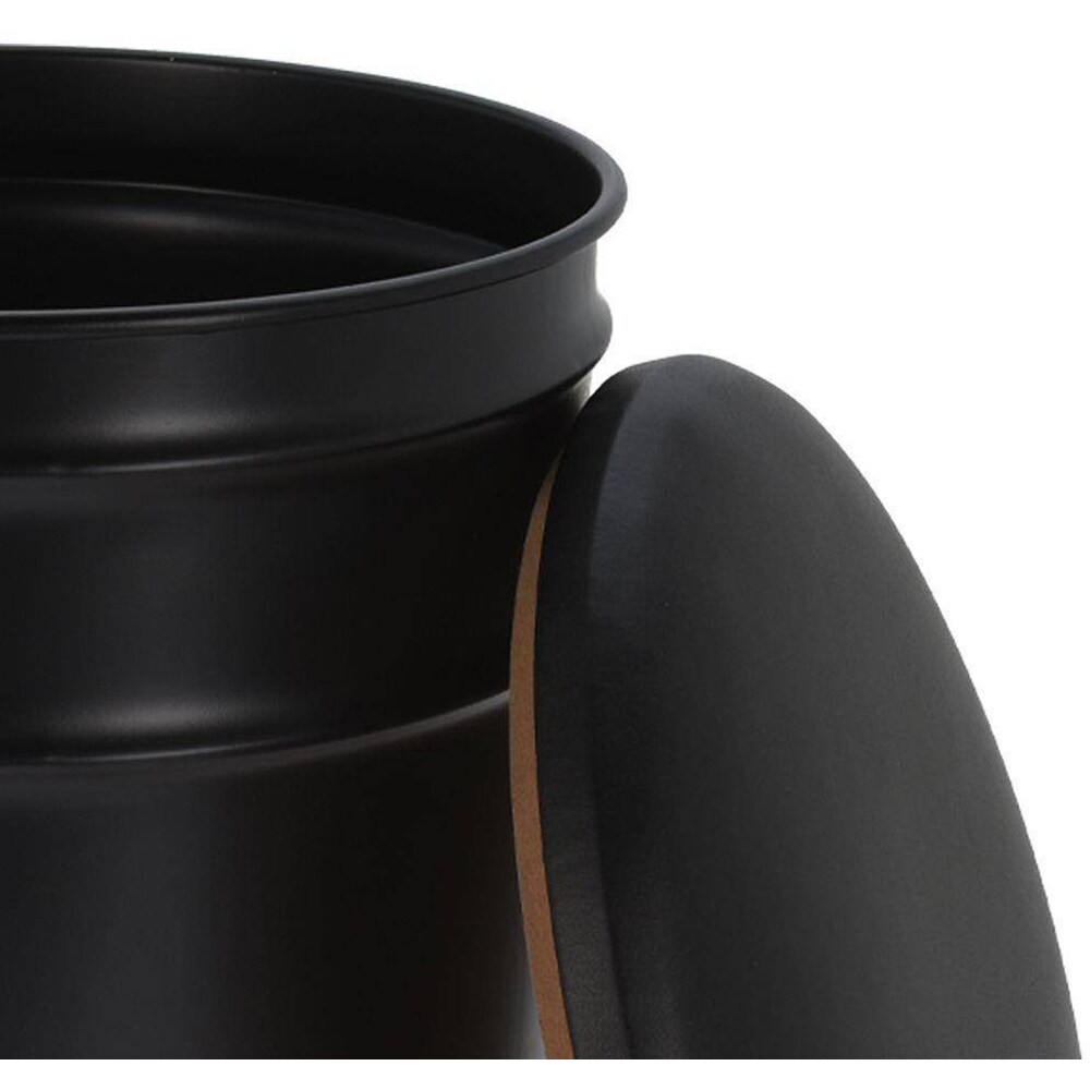 Taburet FZ1000140, metal, D 34 x 34 cm, negru