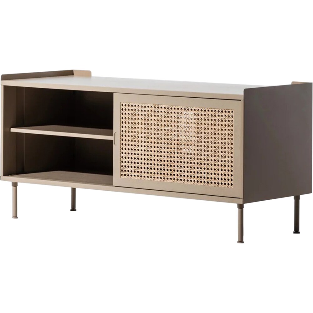 Comoda TV Wrap Wicker M, bej, 120 x 45 x 55 cm