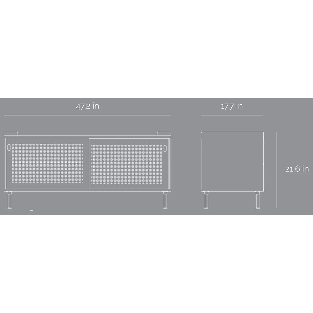 Comoda TV Wrap Wicker M, bej, 120 x 45 x 55 cm