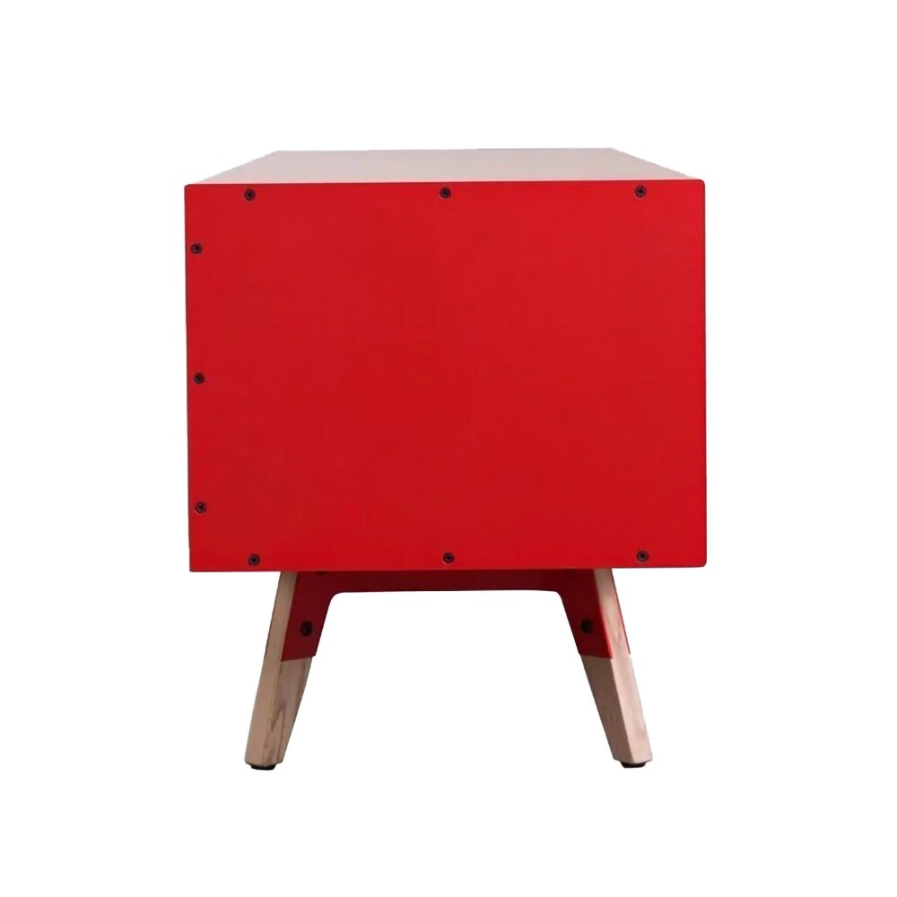 Comoda TV Neo, maro deschis-rosu, 160 x 40 x 50 cm