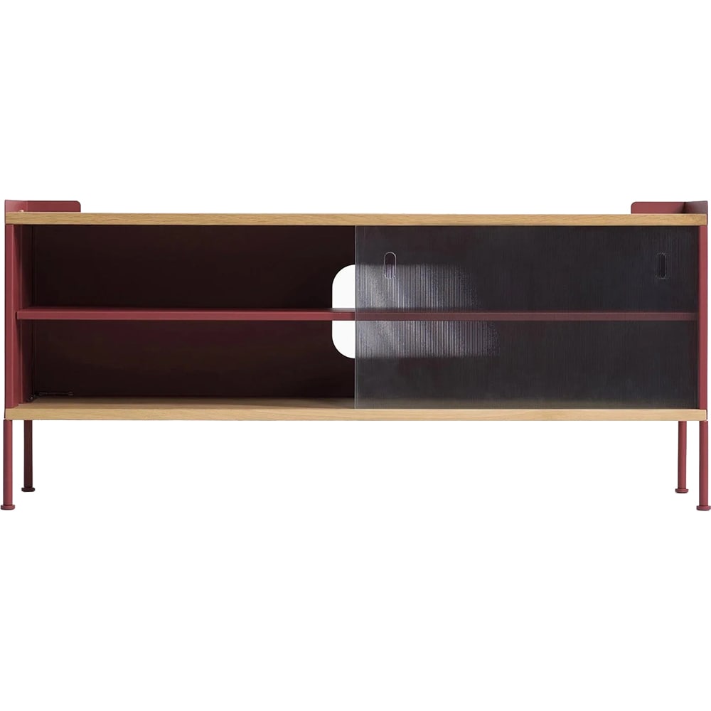 Comoda TV Wrap, maro deschis-rosu caramiziu, 120 x 35 x 52.5