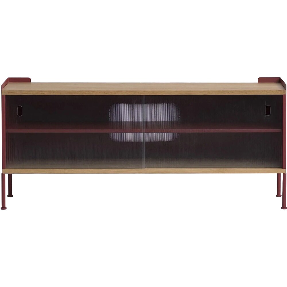 Comoda TV Wrap, maro deschis-rosu caramiziu, 120 x 35 x 52.5