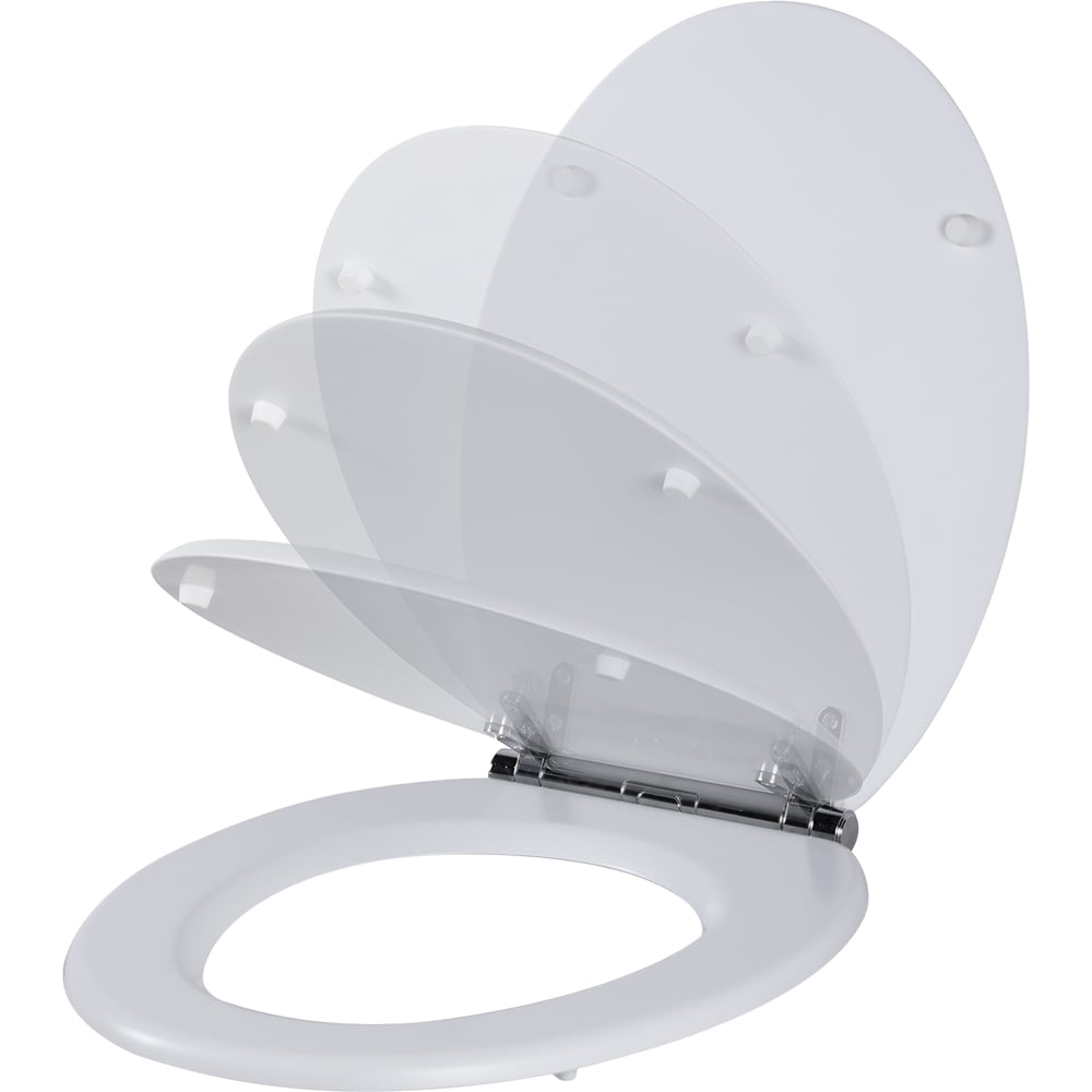Capac WC GOODHOME Pilica MD328UK04, inchidere lenta, duroplast, alb