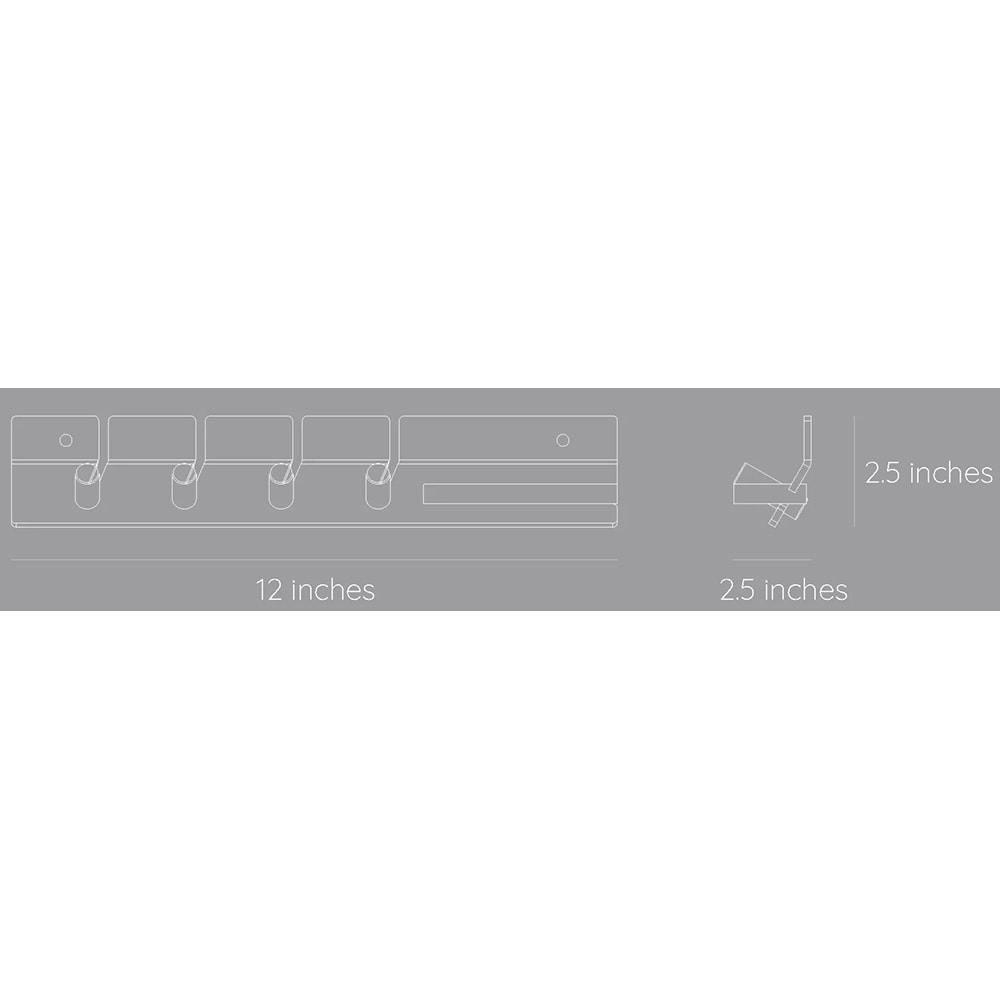 Cuier perete Meso, 30 cm, negru