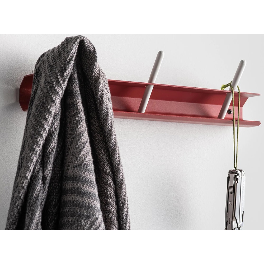 Cuier perete Jaw, 38 cm, rosu
