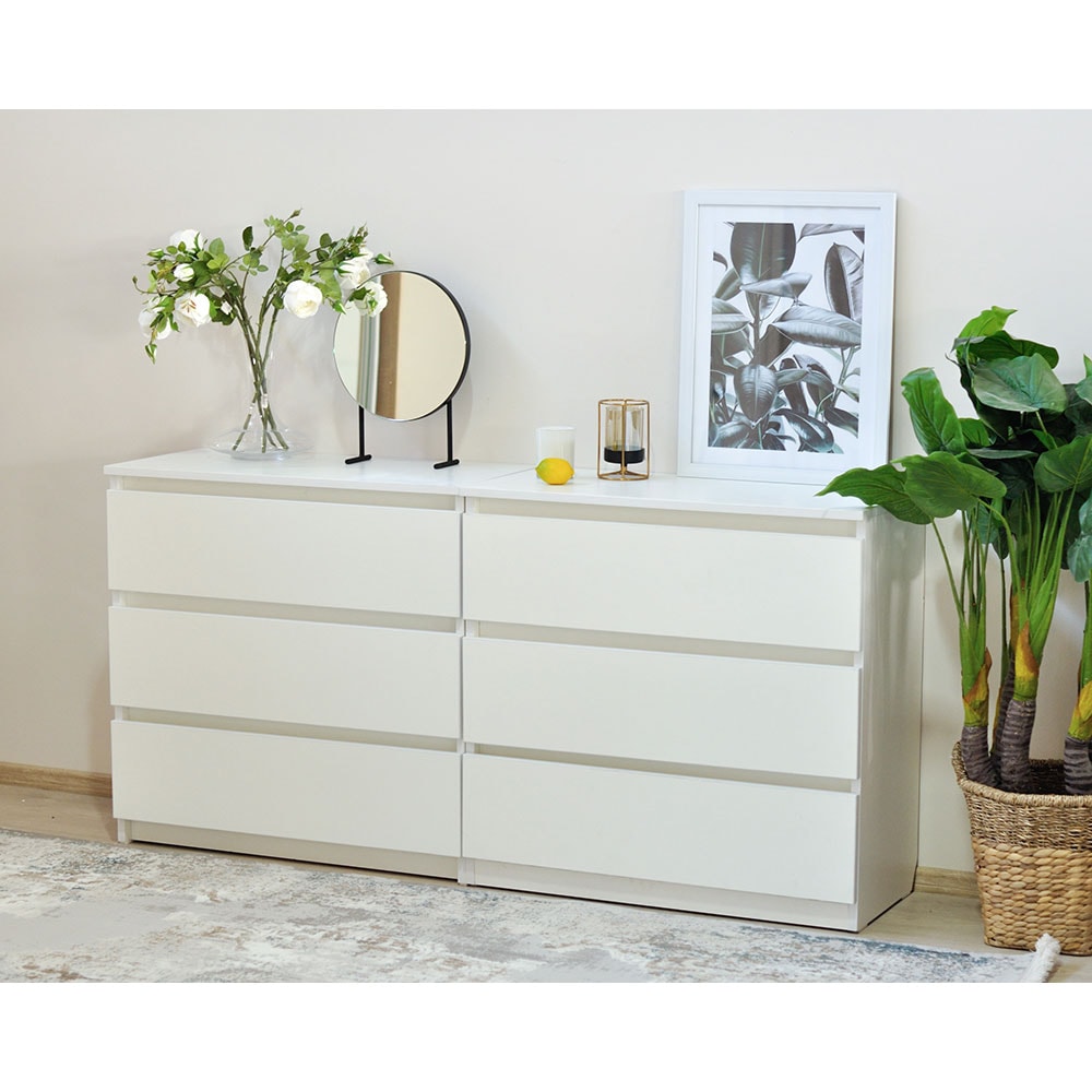 Comoda dormitor Havana, alb, 80 x 38.5 x 79 cm