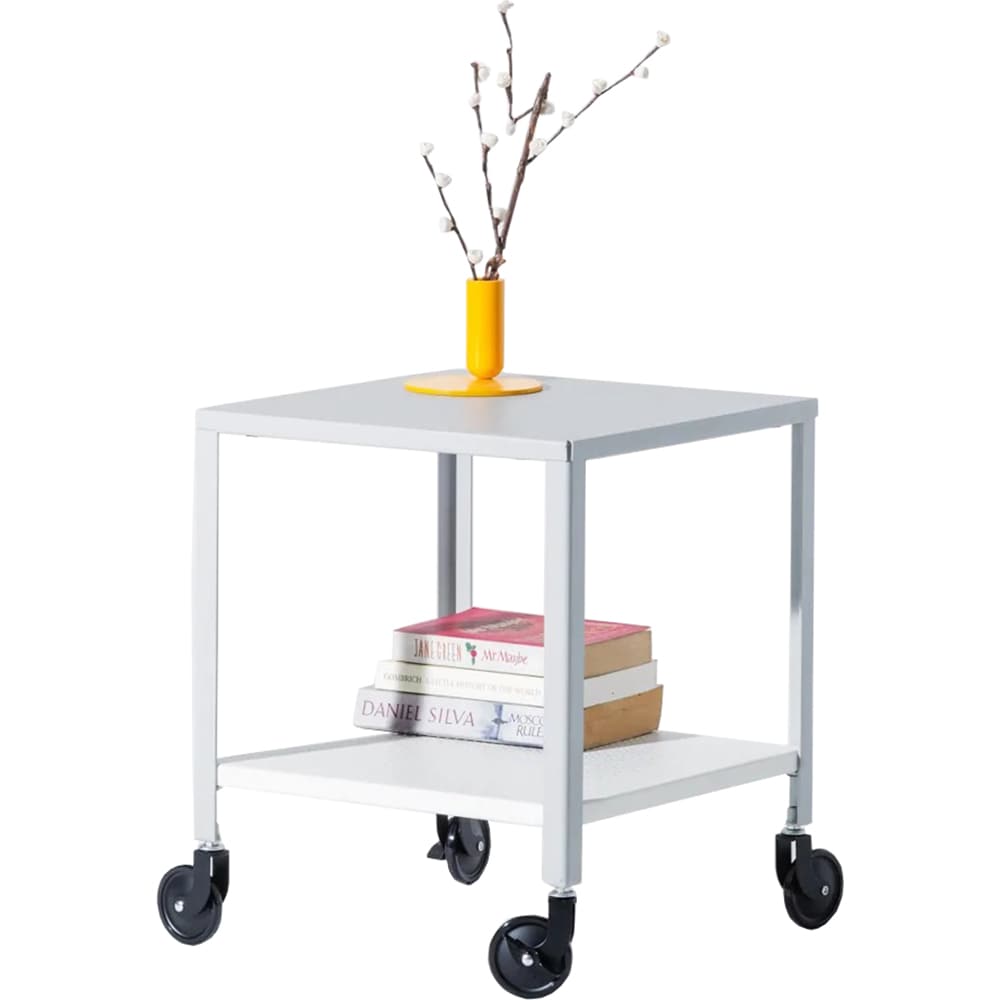 Masuta cu roti Corner, gri, 40 x 40 x 45 cm