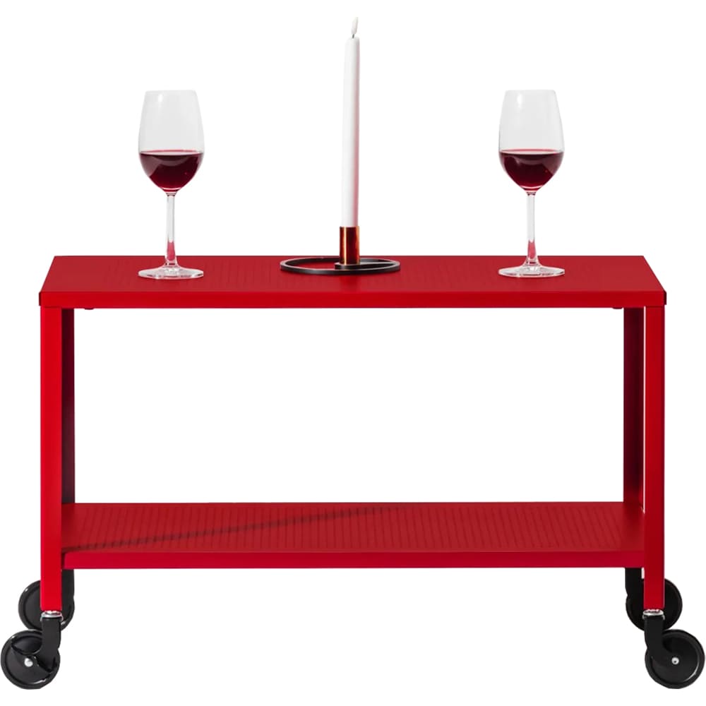 Masuta cu roti Corner Clasic, rosu, 75 x 40 x 50 cm