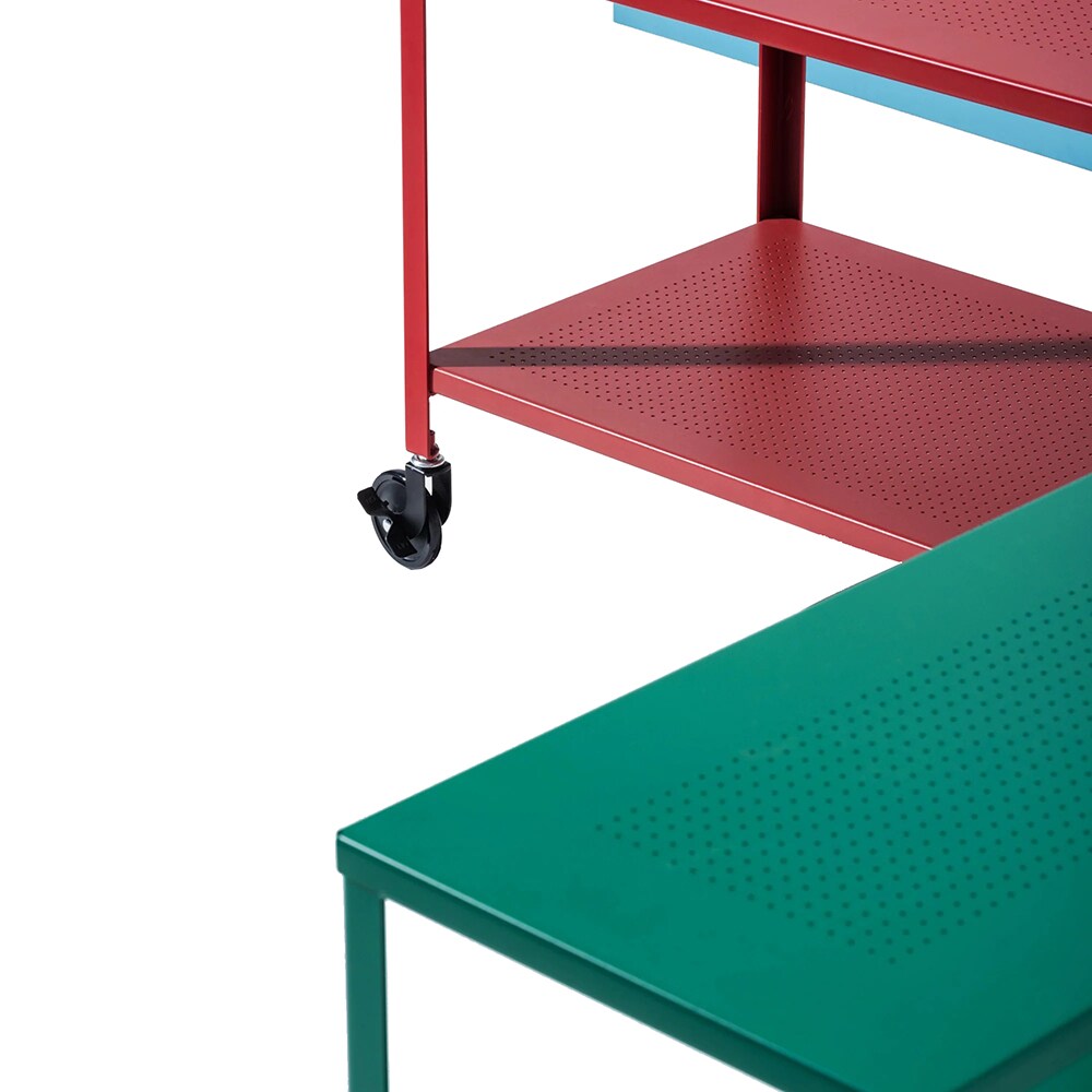 Masuta cu roti Corner Clasic, rosu, 75 x 40 x 50 cm