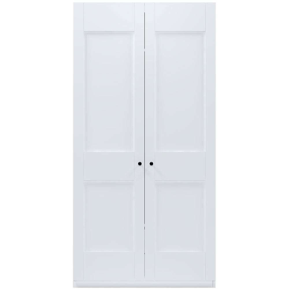 Dulap Mezzo 1000, 100 x 50 x 200 cm, 2 usi, alb