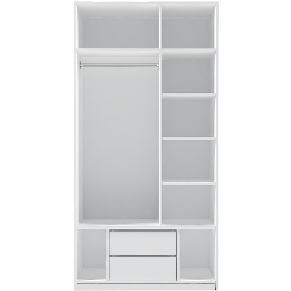 Dulap Mezzo 1000, 100 x 50 x 200 cm, 2 usi, alb