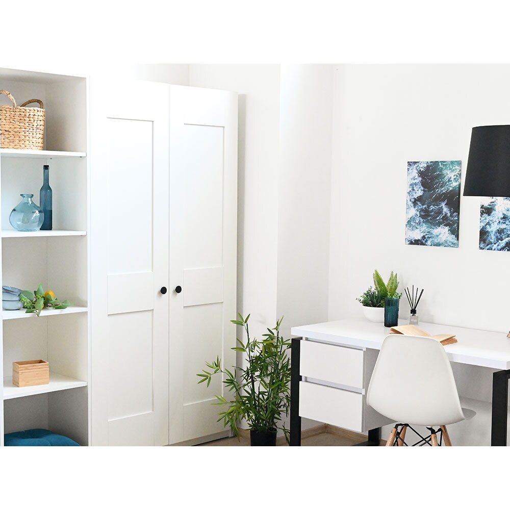 Dulap Mezzo 1000, 100 x 50 x 200 cm, 2 usi, alb