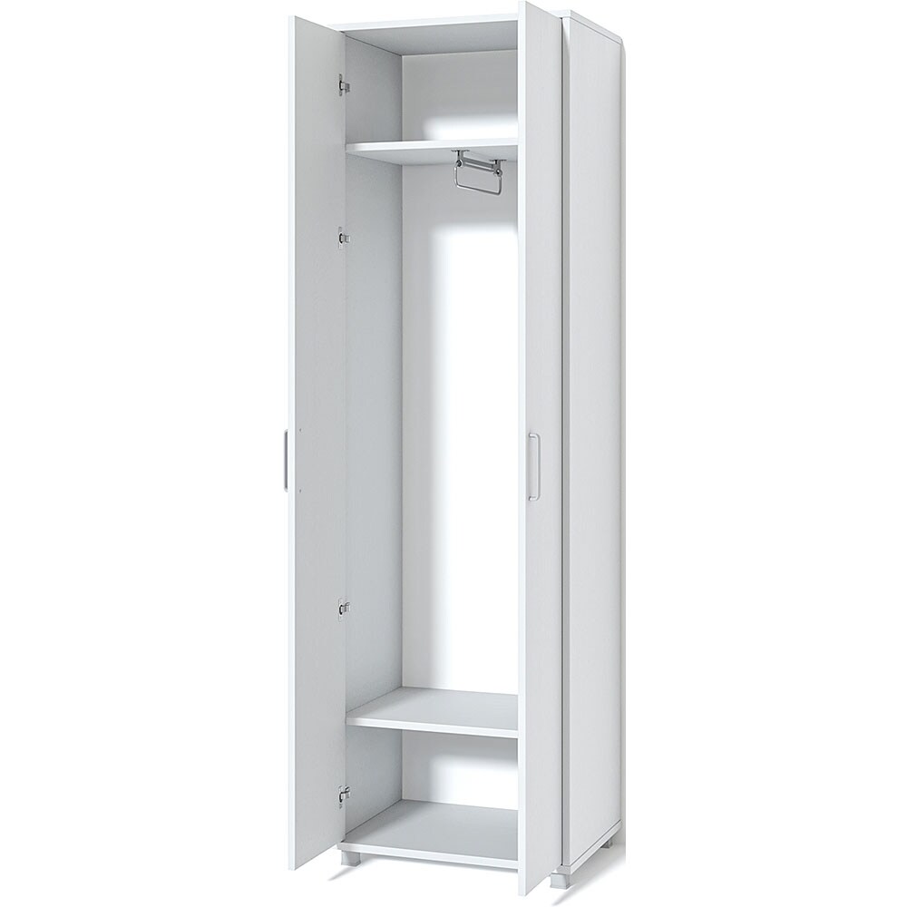 Dulap William Modul No2, 60 x 42.5 x 200 cm, 2 usi, alb