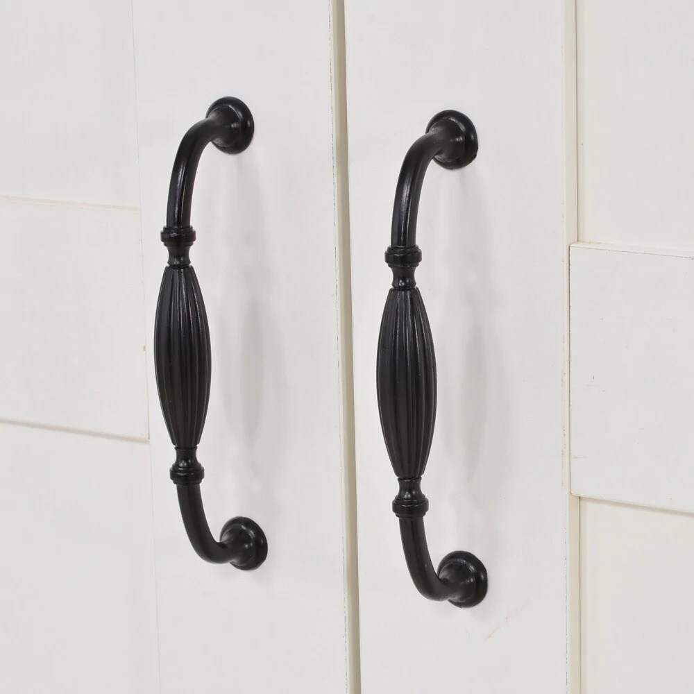 Dulap Carly, 181 x 59 x 216 cm, 4 usi, alb