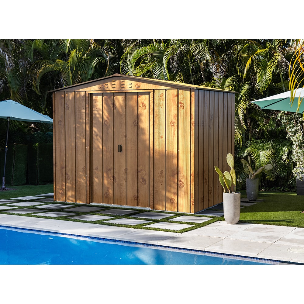 Casuta gradina DURAMAX Top 8X6, otel, 261.6 x 183 x 204.5 cm, maro