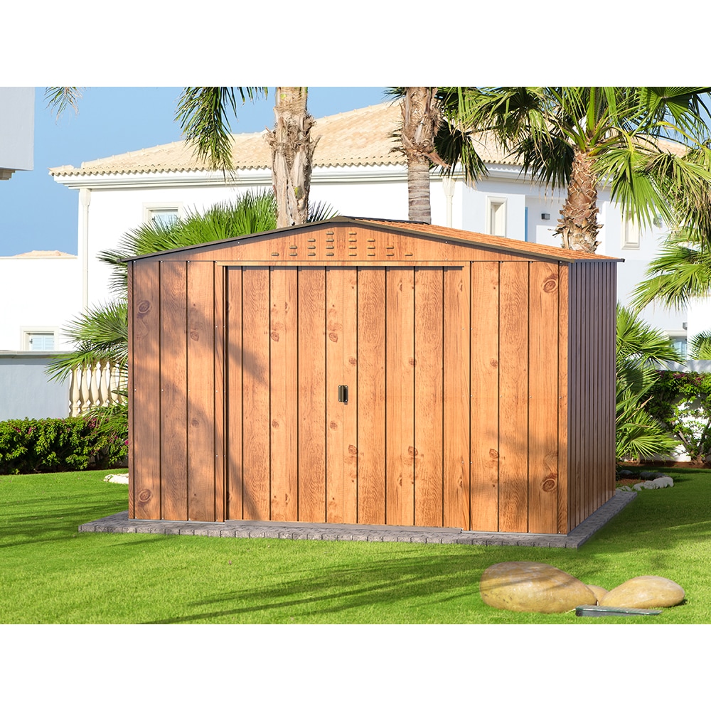 Casuta gradina DURAMAX Top 10X8, otel, 321.8 x 243.3 x 209.3 cm, maro