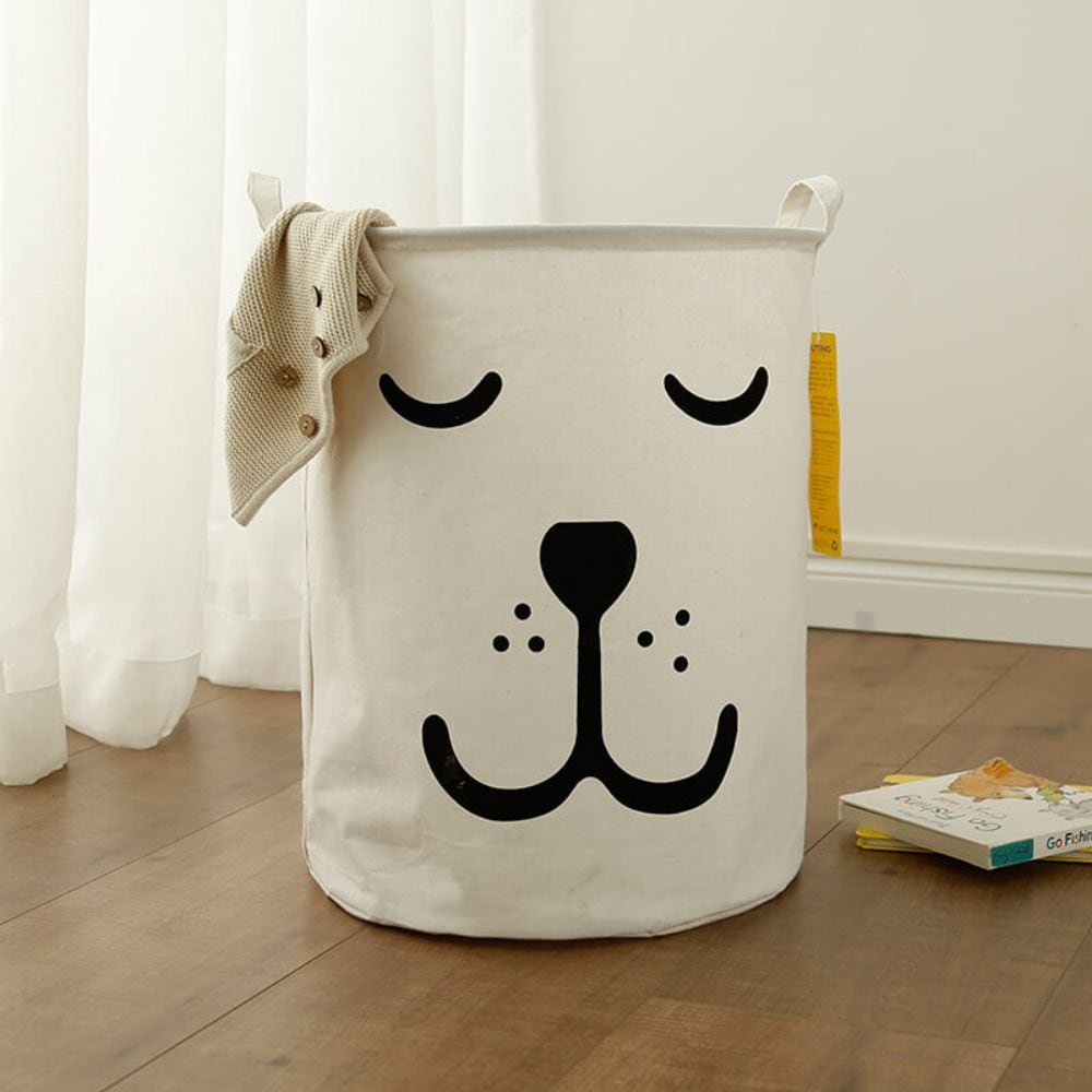 Sac depozitare Bear, 40 x 50 x 40 cm, crem-negru