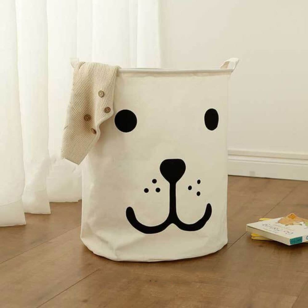 Sac depozitare Bear 1, 40 x 50 x 40 cm, crem-negru