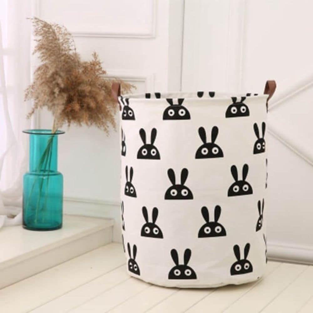 Sac depozitare Bunny, 40 x 50 x 40 cm, crem-negru