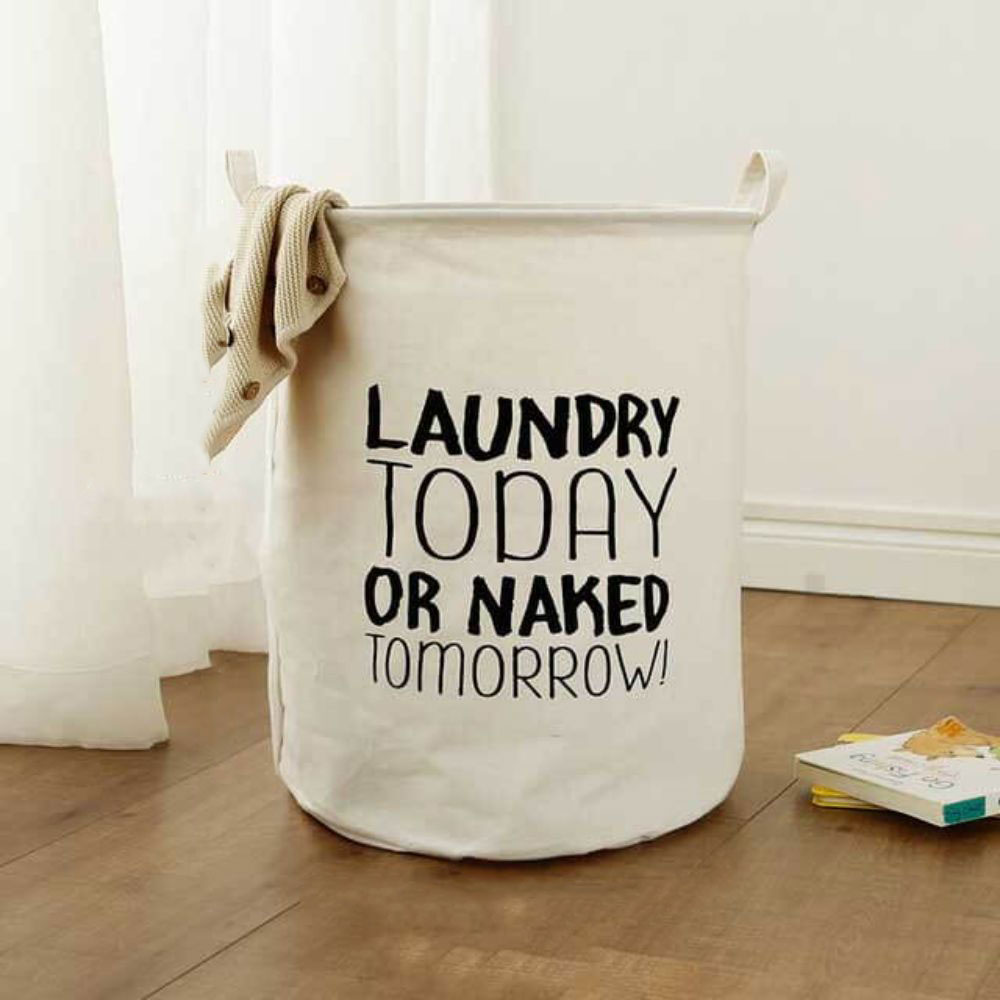 Sac depozitare Laundry, 40 x 50 x 40 cm, crem-negru