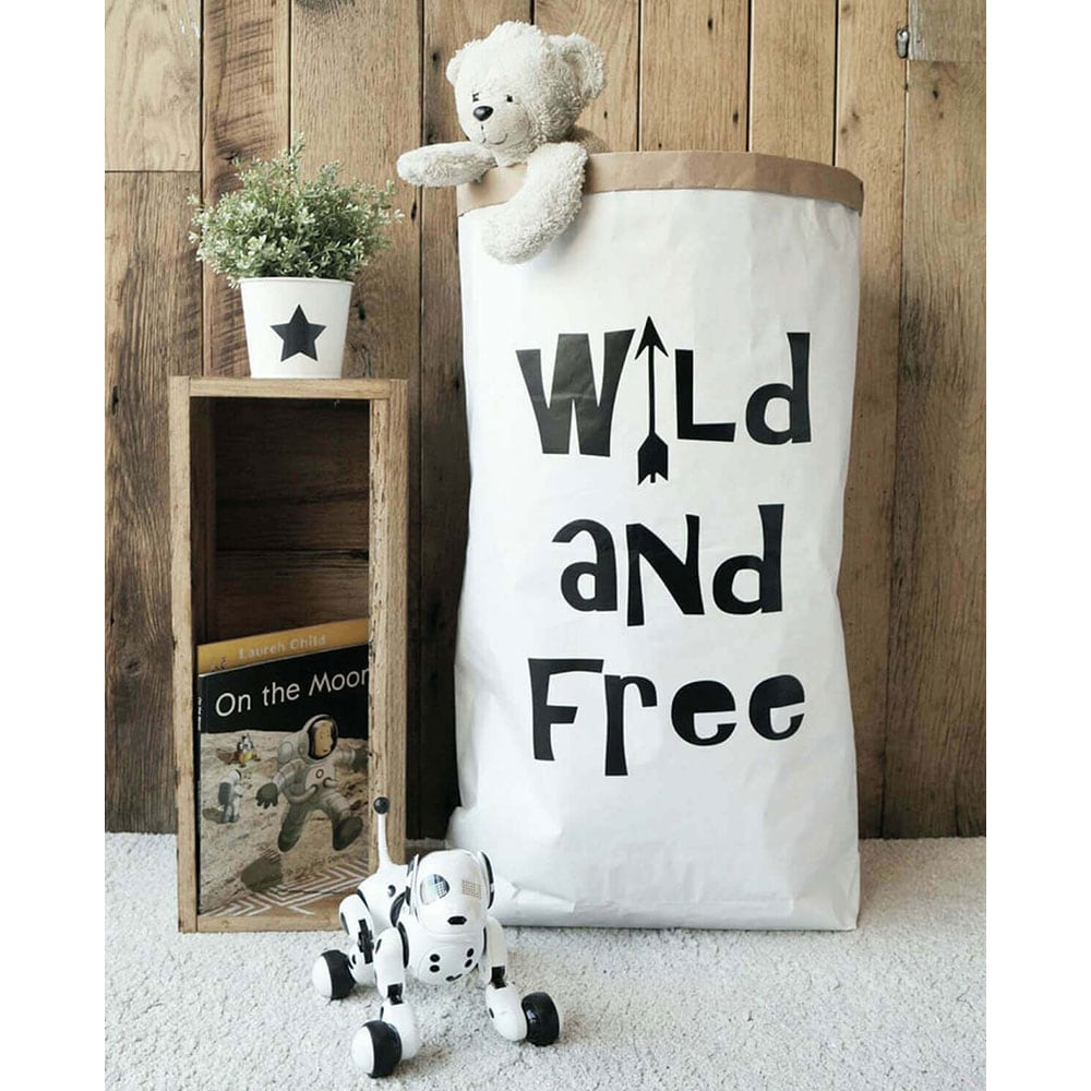 Sac depozitare Wild, 50 x 80 x 80 cm, alb-negru
