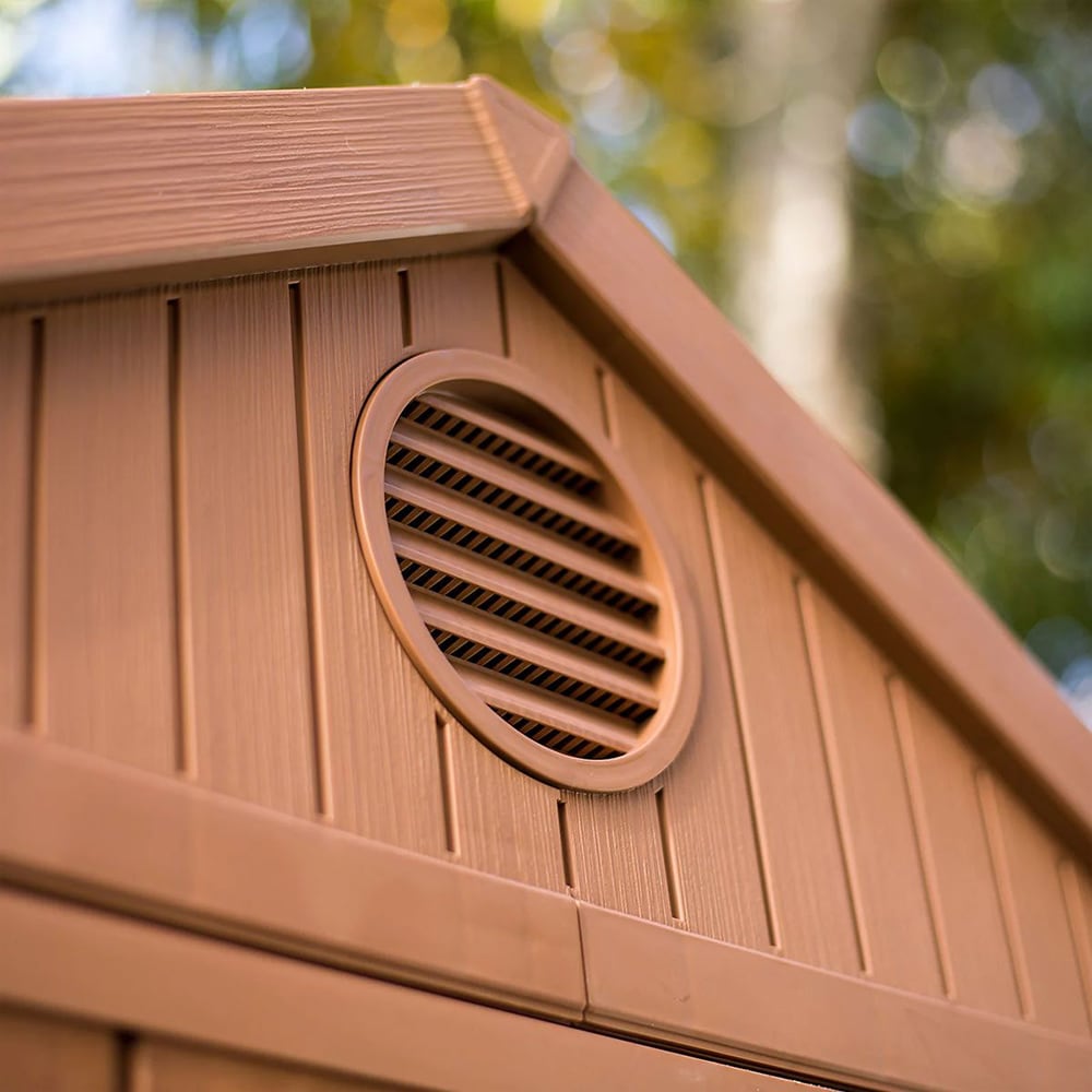 Casuta gradina KETER Darwin 6x4, evotech, 122 x 190 x 221 cm, maro