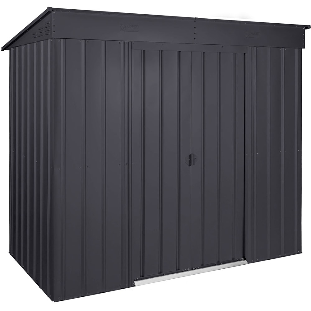 Casuta gradina GLOBEL Skillion 8x4, metal, 242 x 124 x 199 cm, antracit